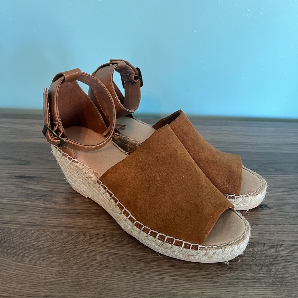 OLD NAVY Wedge Espadrilles, size 7, Brown.
